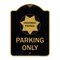 Signmission Highway Patrol Parking W/ Graphic, Black & Gold Aluminum Sign, 18" x 24", BG-1824-23906 A-DES-BG-1824-23906 - alternate 1